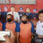 Satreskrim Polres Jombang ketika menggelar konferensi pers kasus penyalahgunaan BBM, Selasa (17/12/2024) 