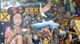 Diasuh oleh Roblox, Ukuran karya 80x90cm Karya Surin Welangon 2025. foto/ist